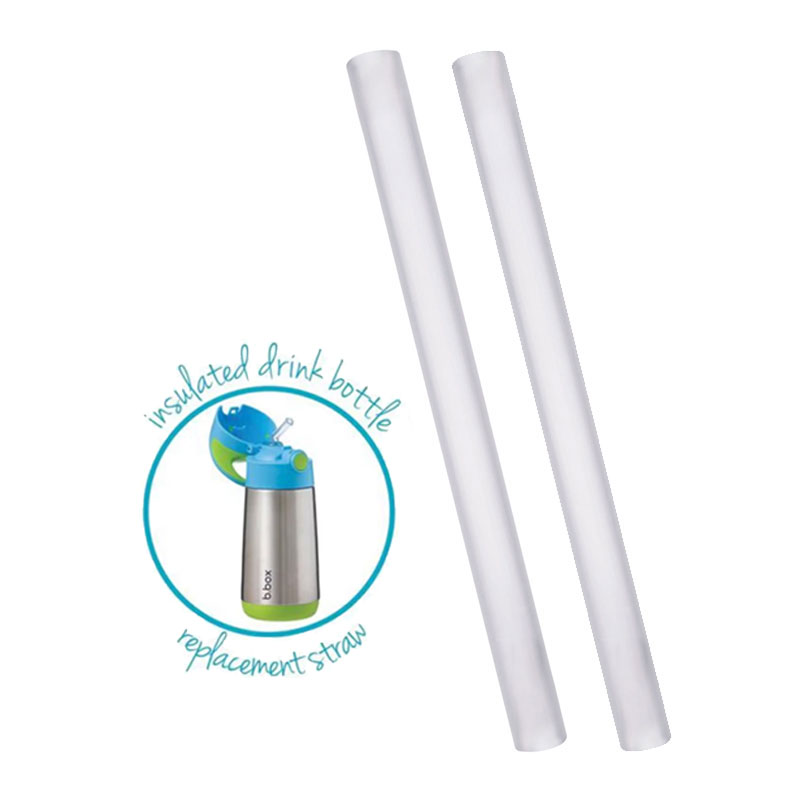 B.box 350ml Insulated Drink Bottle Replacement Straw ONLY (2pk)